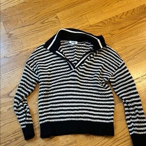525 America Black and Cream Knit Sweater XS